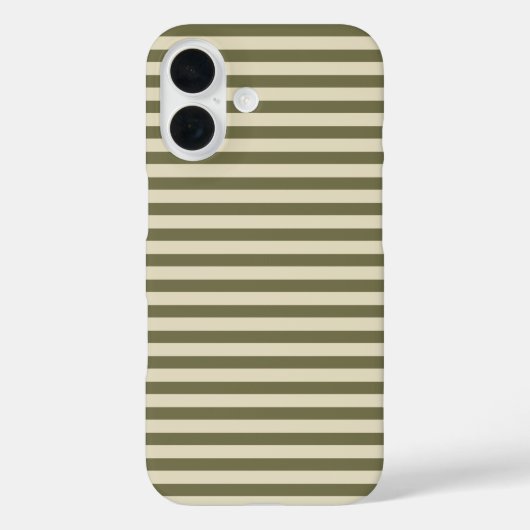 Coques Case-Mate iPhone Gris Clair & Blanc Rayures Horizontales Mignonnes (Verso)