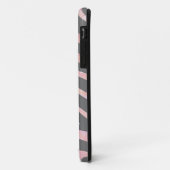 Coques Case-Mate iPhone Gris clair et rose Zebra (Dos/Gauche)