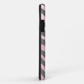 Coques Case-Mate iPhone Gris clair et rose Zebra (Dos/Droite)