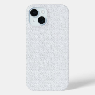 Coque Pour iPhone 15 Gris Clair Floral Géométrique | Motif Été Moderne