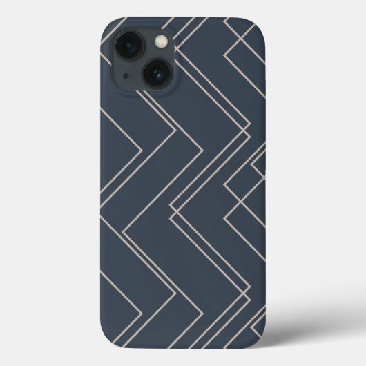 Coques Case-Mate iPhone Gris, cool, moderne, tendance, lignes de zigzag un (Verso)