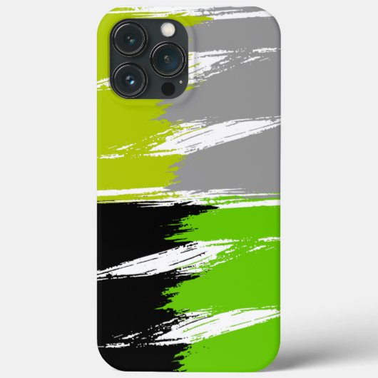 Coques Case-Mate iPhone Gris de chaux vert noir blanc pinceau (Verso)
