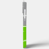 Coques Case-Mate iPhone Gris de chaux vert noir blanc pinceau (Verso / Gauche)
