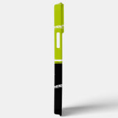 Coques Case-Mate iPhone Gris de chaux vert noir blanc pinceau (Verso / Droite)