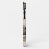 Coques Case-Mate iPhone Gris de marbre noir blanc agate gemstone (Dos/Gauche)