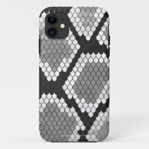 Etui iPhone Case-Mate Gris de serpent, blanc et noir