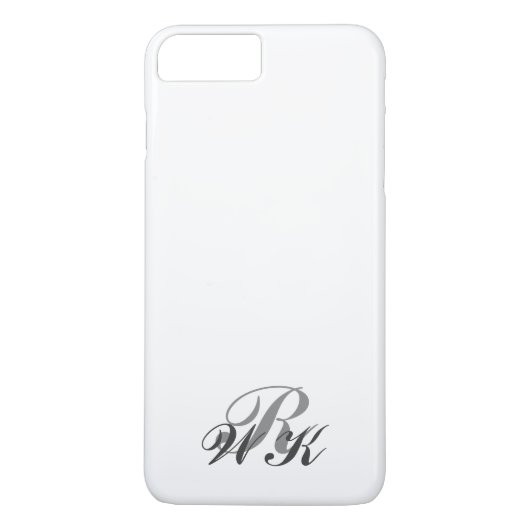Coques Case-Mate iPhone Gris et monogramme transparent iPhone 7 Plus (Dos)