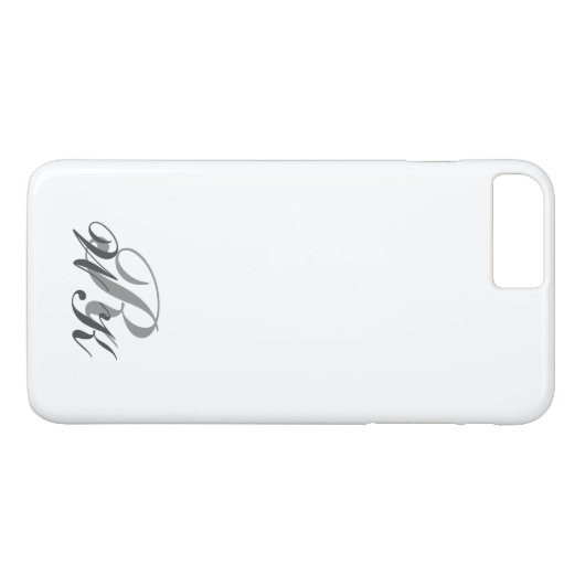 Coques Case-Mate iPhone Gris et monogramme transparent iPhone 7 Plus (Dos (Horizontal))