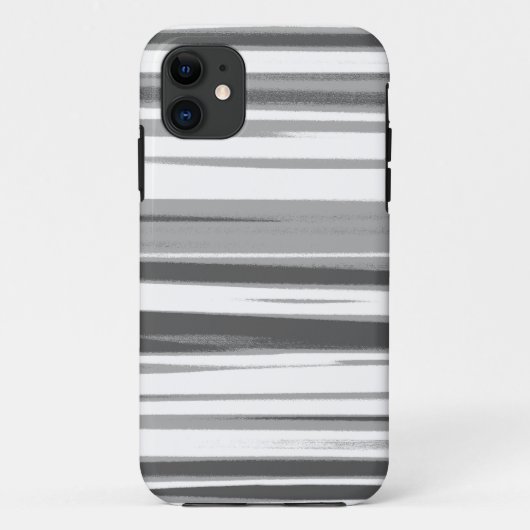 Coques Case-Mate iPhone Gris et neige rayures Art graphique sans joint (Dos)