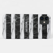 Coques Case-Mate iPhone Gris Et Noir Marbré (Dos (Horizontal))