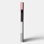 Coques Case-Mate iPhone Gris et rose pastel horizontal moderne (Verso / Gauche)