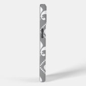 Coques Case-Mate iPhone Gris Fleur de Lis avec monogramme (Verso / Droite)