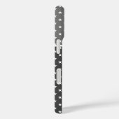 Coques Case-Mate iPhone Gris foncé et étoiles blanches Collage photo Motif (Verso / Droite)