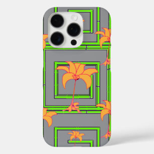 Coques iPhone 16 Pro Gris Geo Floral