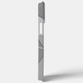 Coques Case-Mate iPhone Gris géométrique (Verso / Droite)