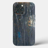 Coques Case-Mate iPhone Gris gris et bleu en relief et Abstrait (Verso)