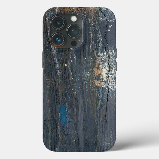 Coques Case-Mate iPhone Gris gris et bleu en relief et Abstrait (Verso)