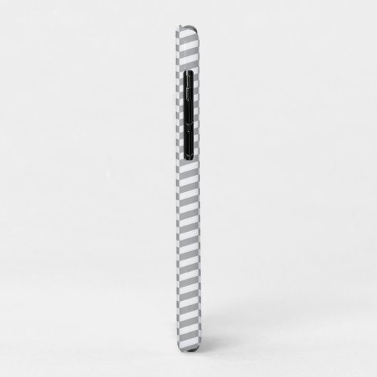 Coques Case-Mate iPhone Gris Herringbone (Dos/Gauche)