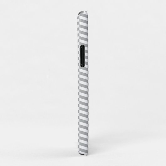 Coques Case-Mate iPhone Gris Herringbone (Dos/Droite)