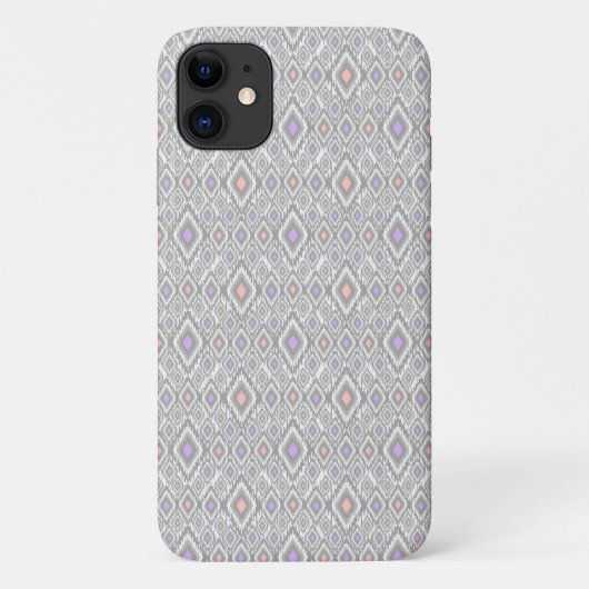 Coques Case-Mate iPhone Gris, lilas, corail, diamants sur le blanc (Dos)