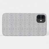 Coques Case-Mate iPhone Gris, lilas, corail, diamants sur le blanc (Dos (Horizontal))