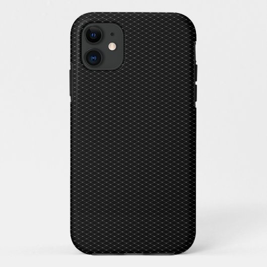 Coques Case-Mate iPhone Gris maillage net sur noir (Dos)