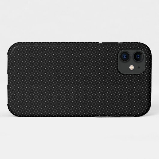Coques Case-Mate iPhone Gris maillage net sur noir (Dos (Horizontal))