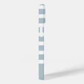 Coques Case-Mate iPhone Gris moderne Bleu et Bleu avec Monogramme (Verso / Droite)