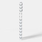 Coques Case-Mate iPhone Gris moderne Chevron rayures personnalisé Monogram (Verso / Droite)