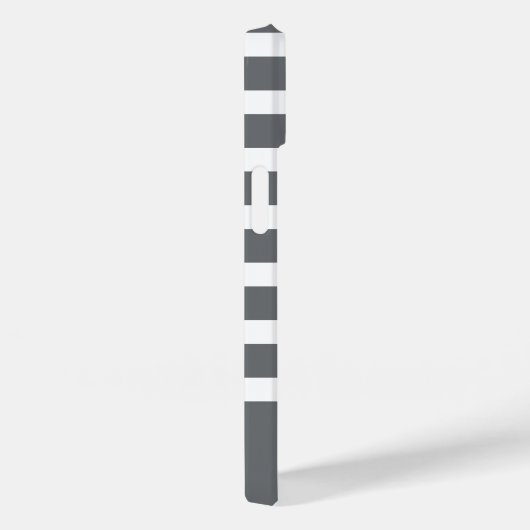 Coques Case-Mate iPhone Gris moderne et Gris blanc avec Monogramme (Verso / Droite)