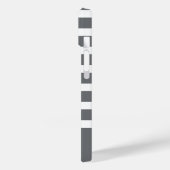 Coques Case-Mate iPhone Gris moderne et Gris blanc avec Monogramme (Verso / Gauche)