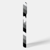 Coques Case-Mate iPhone Gris noir blanc rayures Design (Verso / Droite)