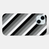 Coques Case-Mate iPhone Gris noir blanc rayures Design (Verso (horizontal))