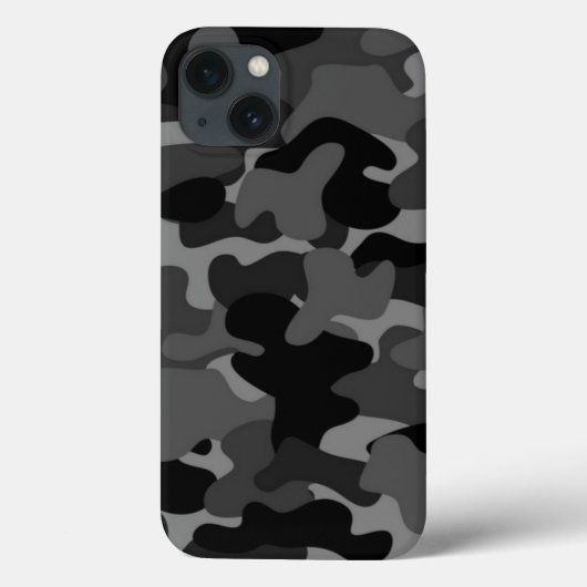 Coques Case-Mate iPhone Gris Noir Camo (Verso)
