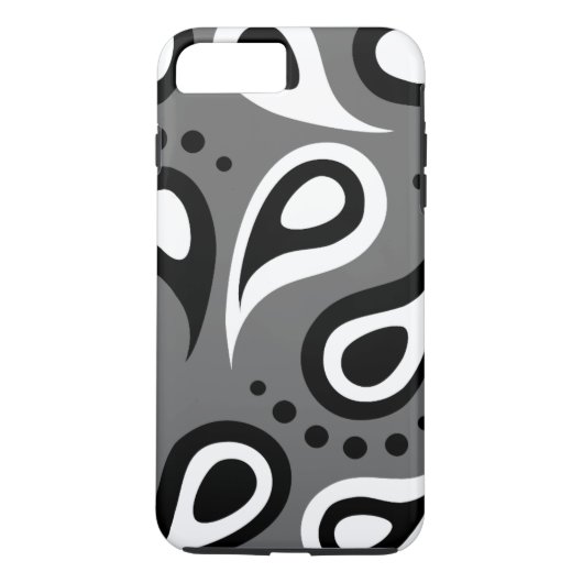 Coques Case-Mate iPhone Gris noir et blanc personnalisé (Dos)