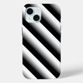 Coques Case-Mate iPhone Gris noir et blanc rayé (Verso)
