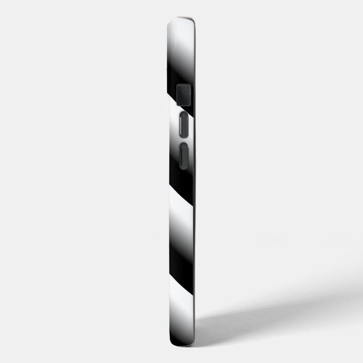 Coques Case-Mate iPhone Gris noir et blanc rayé (Verso / Gauche)