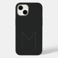 Gris Noir Gras Monogramme Moderne Votre nom initia
