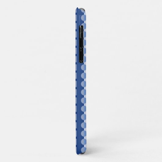 Coques Case-Mate iPhone Gris - Ombre bleu clair à bleu foncé (Dos/Gauche)