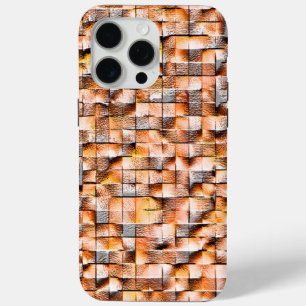 Coque iPhone 15 Pro Max Gris orange rugueux céramique carreaux avec défaut