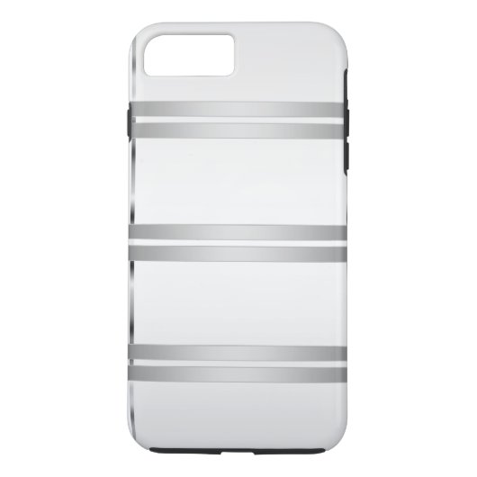 Coques Case-Mate iPhone Gris personnalisé simple avec lignes d'argent (Dos)