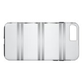 Coques Case-Mate iPhone Gris personnalisé simple avec lignes d'argent (Dos (Horizontal))