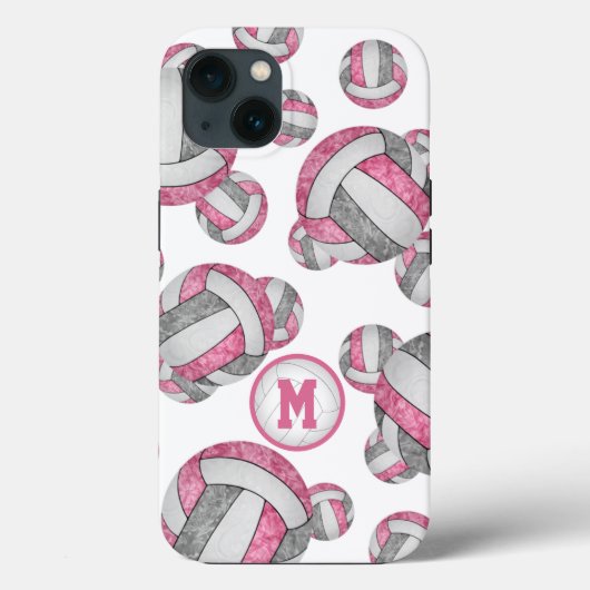 Coques Case-Mate iPhone Gris rose filles volleyballs cadeaux motifs (Verso)
