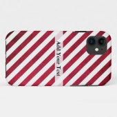 Coques Case-Mate iPhone Gris rouges et blancs sur la texture du tissu par (Dos (Horizontal))