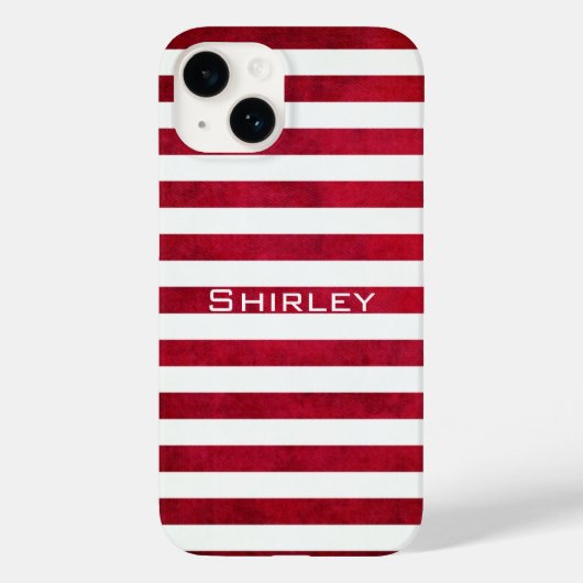 Coques Case-Mate iPhone Gris rouges et blancs sur la texture du tissu par  (Verso)