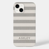 Coques Case-Mate iPhone Gris rustique Gris Gris Gris Monogramme (Verso)