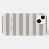 Coques Case-Mate iPhone Gris rustique Gris Gris Gris Monogramme (Verso (horizontal))