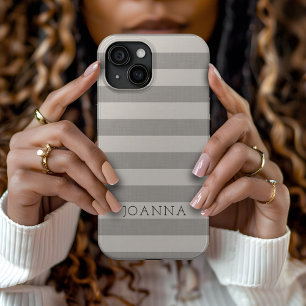 Coque Pour iPhone 15 Gris rustique Gris Gris Gris Monogramme