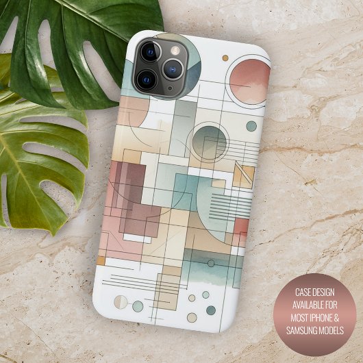 Coques Case-Mate iPhone Gris sarcelle bleu beige rouille rouge motif d'art