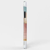 Coques Case-Mate iPhone Gris sarcelle bleu beige rouille rouge motif d'art (Dos/Droite)